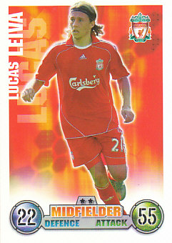 Lucas Leiva Liverpool 2007/08 Topps Match Attax Update #43